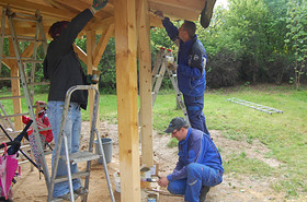 Anstrich der Hütte
